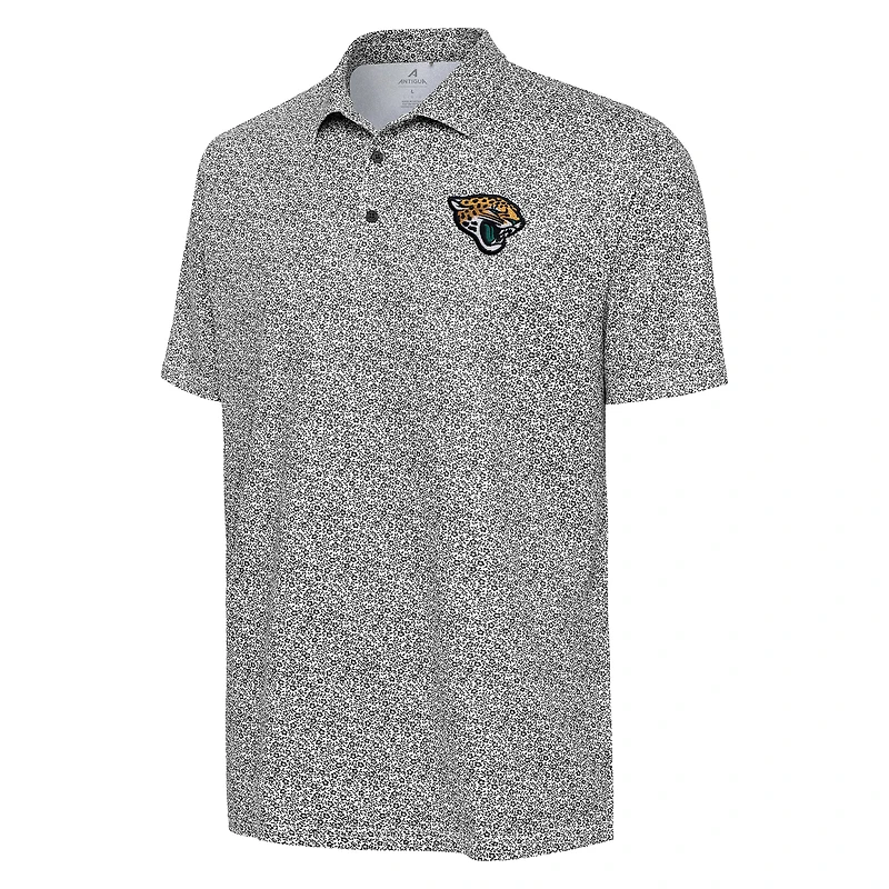 Men's Antigua Gray Jacksonville Jaguars Field Ditsy Polo