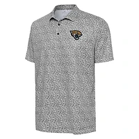 Men's Antigua Gray Jacksonville Jaguars Field Ditsy Polo