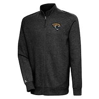 Veste zippée intégrale Antigua Heather Black Jacksonville Jaguars pour homme