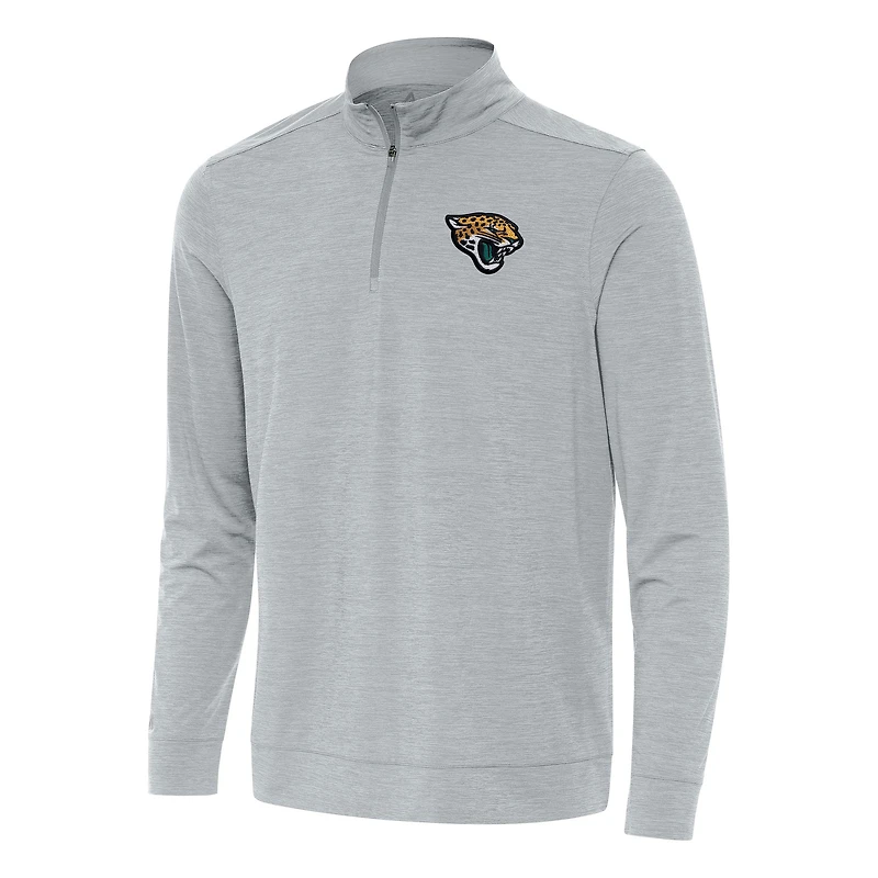 Haut à fermeture éclair quart de tour pour homme, gris chiné, des Jaguars Jacksonville, couleur vive, Antigua