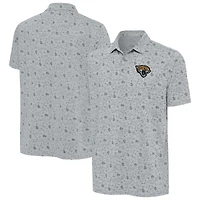 Men's Antigua Heather Gray Jacksonville Jaguars Relentless Polo
