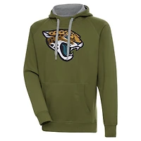 Sweat à capuche pour homme Antigua Olive Jacksonville Jaguars avec logo Victory