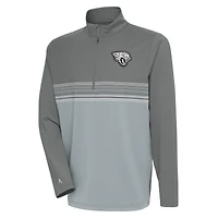 Pull zippé quart de tour Antigua Steel Jacksonville Jaguars avec logo métallique Pace pour homme