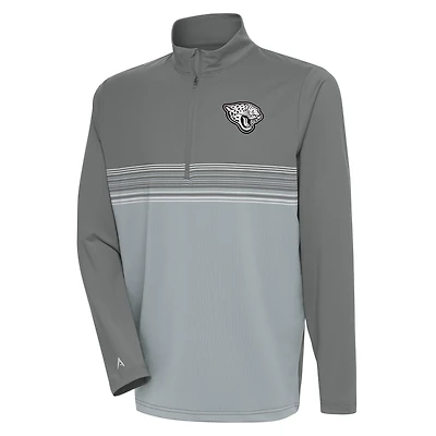 Pull zippé quart de tour Antigua Steel Jacksonville Jaguars avec logo métallique Pace pour homme