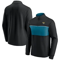 Veste zippée à quart de tour Block Party des Jaguars Jacksonville pour homme, noire/bleu sarcelle