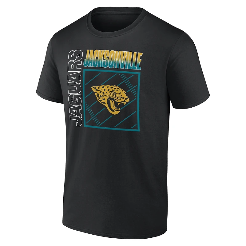 Men's Black Jacksonville Jaguars Home Field Pop Personalized Name & Number T-Shirt