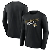T-shirt à manches longues noir Jacksonville Jaguars Hustle pour homme