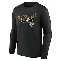 Men's Black Jacksonville Jaguars Hustle Personalized Name & Number Long Sleeve T-Shirt