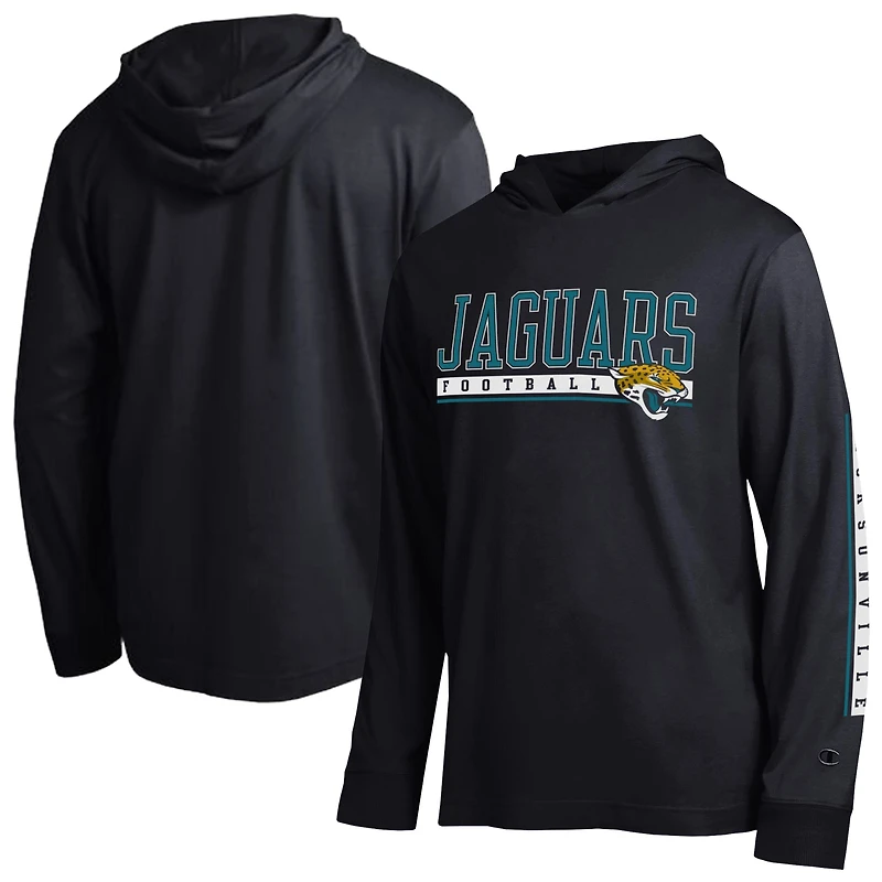 T-shirt à capuche Champion noir pour homme, modèle All Star des Jaguars de Jacksonville
