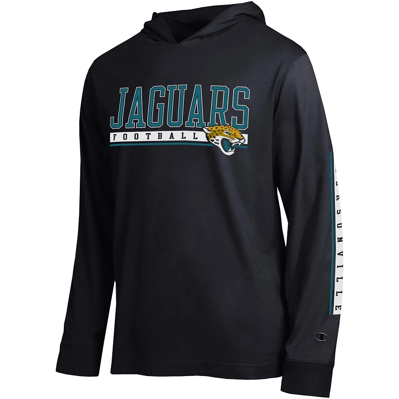 T-shirt à capuche Champion noir pour homme, modèle All Star des Jaguars de Jacksonville