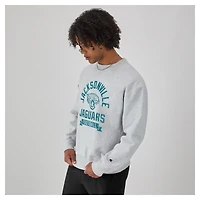 Sweat-shirt en molleton à tissage inversé Champion gris chiné pour homme des Jaguars de Jacksonville