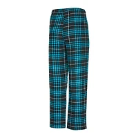 Ensemble de nuit Concepts Sport noir/bleu sarcelle pour homme, haut et pantalon en flanelle Vector des Jaguars Jacksonville
