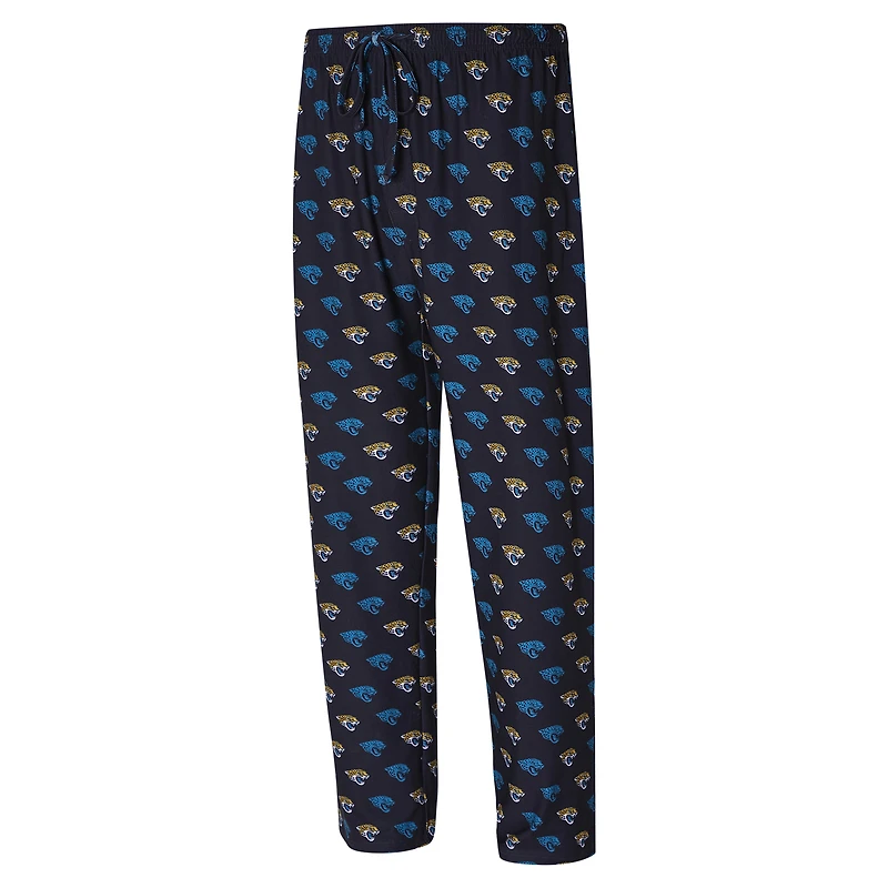 Pantalon en tricot noir Record All Over des Jaguars de Jacksonville Concepts Sport pour hommes