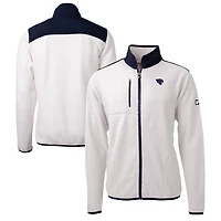Veste polaire zippée intégrale Cascade Eco Sherpa pour homme, couleur crème, Cutter & Buck, Jacksonville Jaguars, grande taille