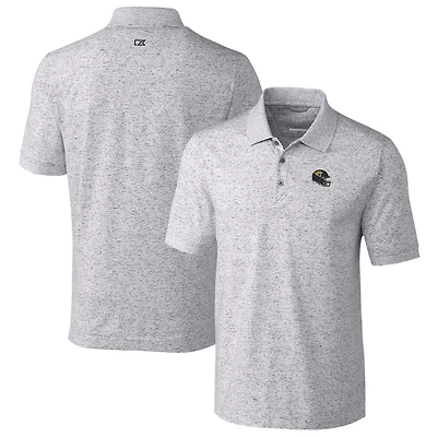 Men's Cutter & Buck  Gray Jacksonville Jaguars Helmet Advantage Space Dye Tri-Blend Polo