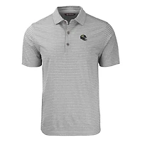 Men's Cutter & Buck  Heather Gray Jacksonville Jaguars Helmet Forge Eco Stripe Stretch Recycled Polo