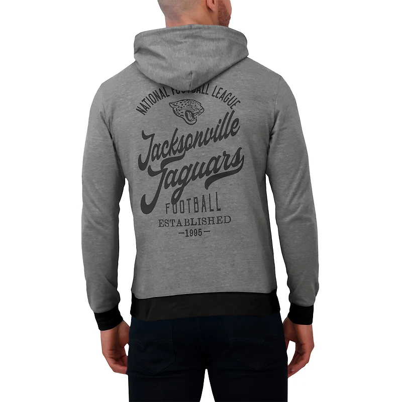 Men's Darius Rucker Collection by Fanatics Black Jacksonville Jaguars Tonal Knit Pullover Hoodie