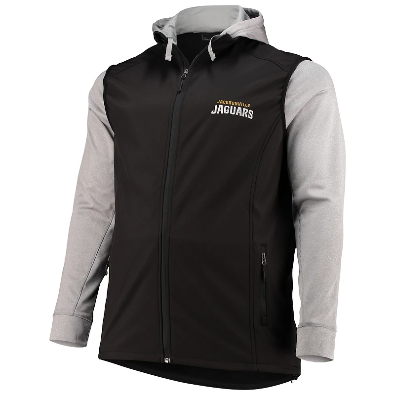 Men's Dunbrooke Black/Gray Jacksonville Jaguars Big & Tall Alpha Full-Zip Hoodie Jacket