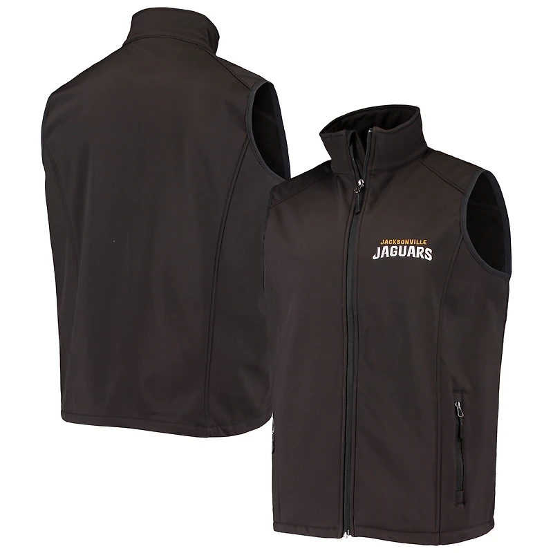 Dunbrooke Jacksonville Jaguars Circle Archer Softshell Noir Full-Zip Vest pour hommes