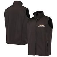 Dunbrooke Jacksonville Jaguars Circle Archer Softshell Noir Full-Zip Vest pour hommes