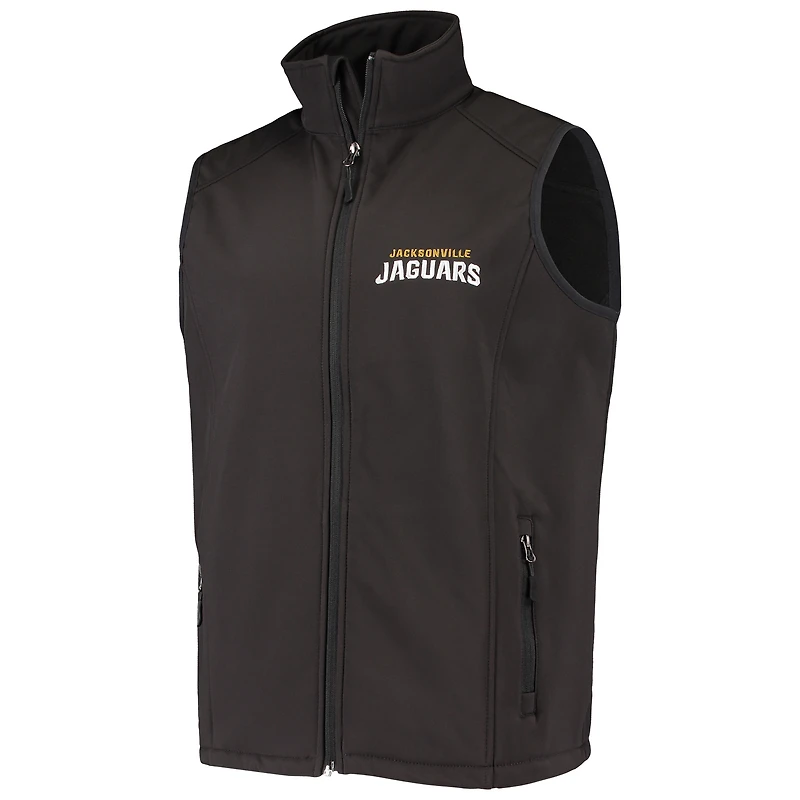 Dunbrooke Jacksonville Jaguars Circle Archer Softshell Noir Full-Zip Vest pour hommes