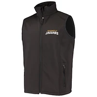 Dunbrooke Jacksonville Jaguars Circle Archer Softshell Noir Full-Zip Vest pour hommes
