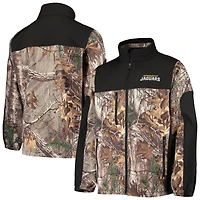 Veste softshell zippée intégrale Dunbrooke Realtree Camo/Noir Jacksonville Jaguars Circle Hunter pour homme