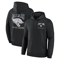 Sweat à capuche polaire Fanatics noir pour homme avec logo des Jaguars de Jacksonville au dos