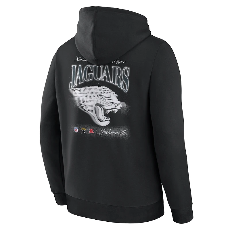Men's Fanatics Black Jacksonville Jaguars Back Logo Fleece Hoodie