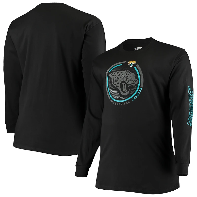 Men's Fanatics Black Jacksonville Jaguars Big & Tall Color Pop Long Sleeve T-Shirt