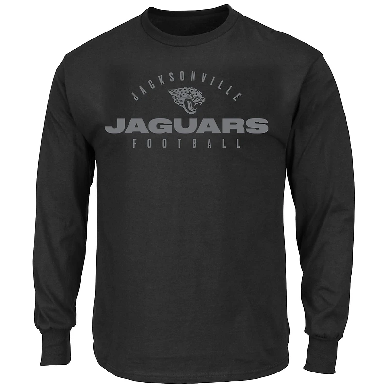 T-shirt à manches longues Fanatics pour homme, motif Jacksonville Jaguars, noir, avec logo Big & Tall
