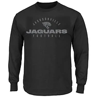 T-shirt à manches longues Fanatics pour homme, motif Jacksonville Jaguars, noir, avec logo Big & Tall