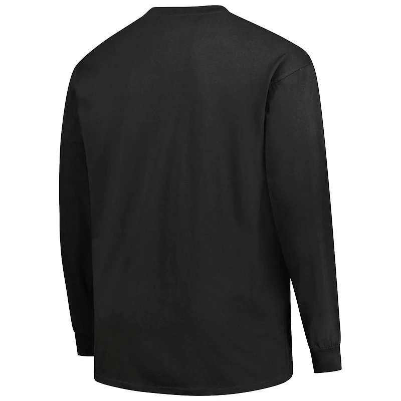 Men's Fanatics Black Jacksonville Jaguars Big & Tall Coverage Scheme Long Sleeve T-Shirt