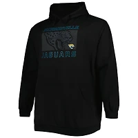 Sweat à capuche noir Fanatics pour hommes des Jacksonville Jaguars Big & Tall Pop of Color