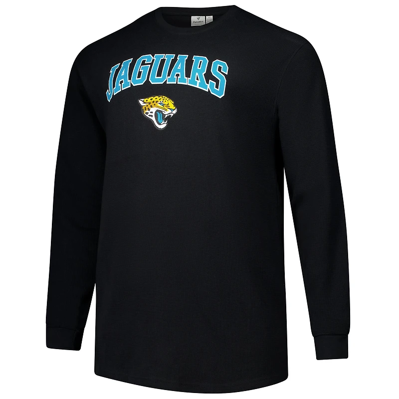 Men's Fanatics Black Jacksonville Jaguars Big & Tall Thermal Long Sleeve T-Shirt