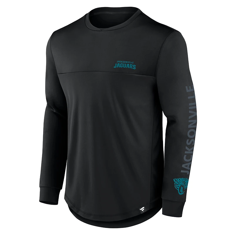 T-shirt à manches longues Fanatics pour hommes, noir, Jacksonville Jaguars, Blackout