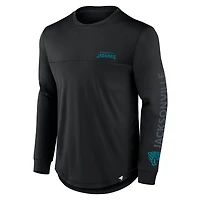 T-shirt à manches longues Fanatics pour hommes, noir, Jacksonville Jaguars, Blackout