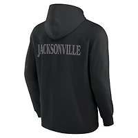 Men's Fanatics Black Jacksonville Jaguars Elements Blaze Tri-Blend Long Sleeve Hoodie T-Shirt