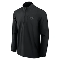 Men's Fanatics Black Jacksonville Jaguars Front Office Micro Tonal Quarter-Zip Pullover