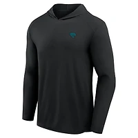 T-shirt à capuche manches longues Fanatics pour homme, noir, avec logo Front Office Power Mono des Jaguars de Jacksonville