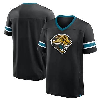 Men's Fanatics Black Jacksonville Jaguars Hometown Premium Hashmark V-Neck T-Shirt