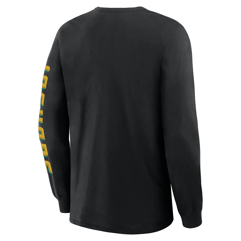 T-shirt à manches longues Fanatics noir pour homme