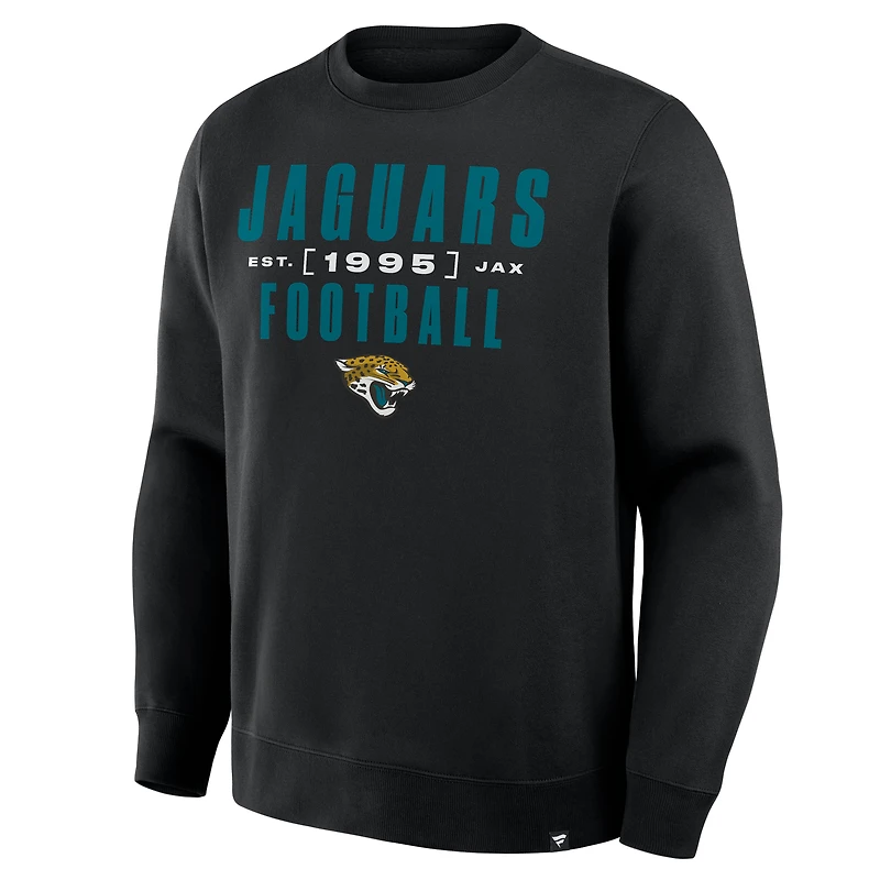 Sweat-shirt noir Fanatics pour homme, motif Powerful Throw Legacy des Jaguars de Jacksonville