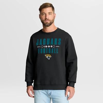 Men's Fanatics Black Jacksonville Jaguars Powerful Throw Legacy Pullover Sweatshirt