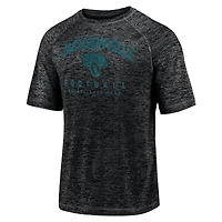T-shirt noir à teinture spatiale raglan Fanatics pour hommes des Jaguars de Jacksonville Shade Battle Ready