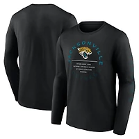 T-shirt noir à manches longues Fanatics Jacksonville Jaguars Stat Sheet pour hommes
