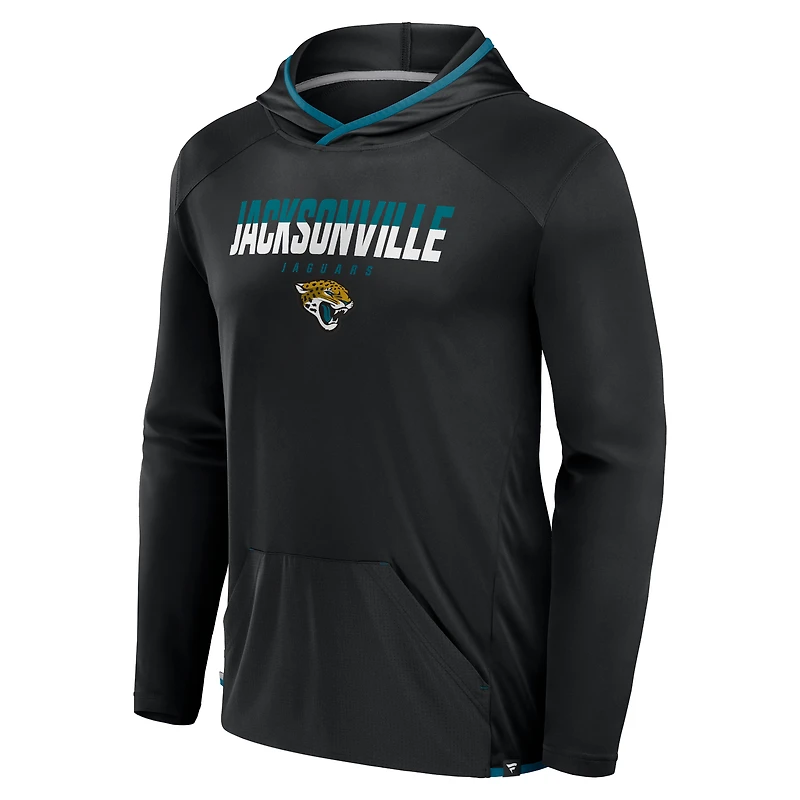 T-shirt à manches longues et capuche transitionnel pour homme Fanatics Black Jacksonville Jaguars