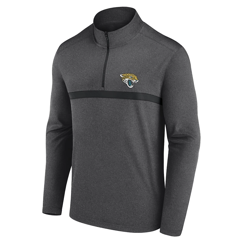 Pull zippé quart de tour Fanatics pour homme, couleur charbon, Jacksonville Jaguars