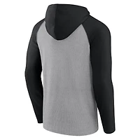 Men's Fanatics Gray/Black Jacksonville Jaguars Under Center Long Sleeve Hoodie T-Shirt