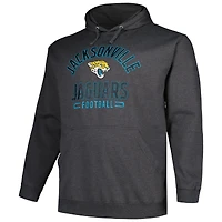Chandail à capuche Fanatics Heather Charcoal Jacksonville Jaguars Big & Tall pour hommes